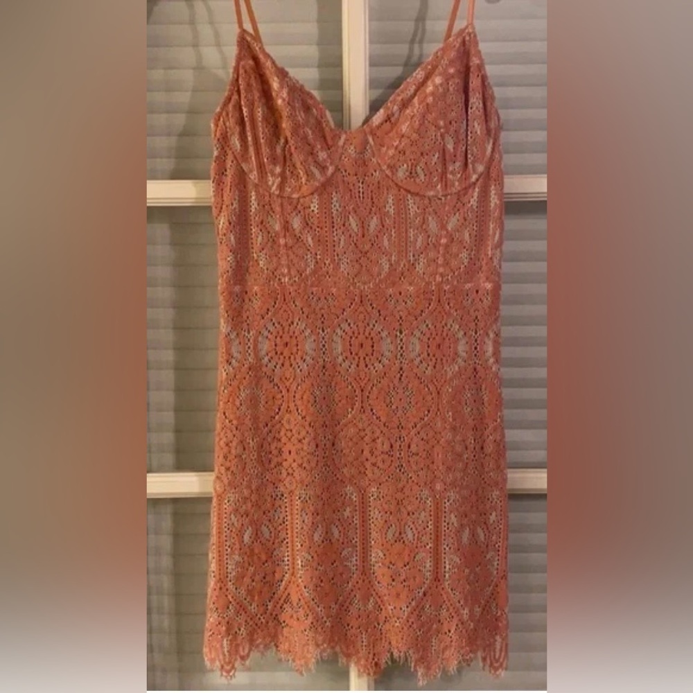 EXPRESS Lace Bustier Style Bodicon Dress